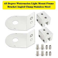 45 Degree Watermelon Light Mount Frame Bracket Angled Clamp Stainless Steel`