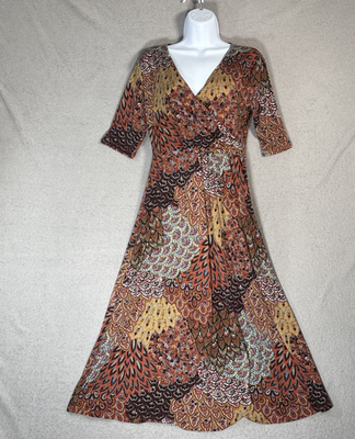 Chaus NY Women's Maxi Dress Size S Babydoll Empire Surplice Wrap Goblincore  Boho | eBay