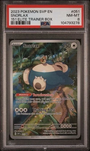 2023 Pokémon TCG Snorlax SVP Black Star Promos 051 Holo Promo PSA 8 NM Mint