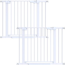 2 Pack 29.7-40.6" Extensions Included Baby Gate for Stairs, Mom'S Choice Awards