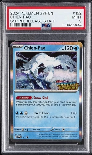 2024 POKEMON SVP EN-SV BLACK STAR PROMO #152 CHIEN-PAO PSA 9