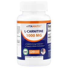 L-Carnitine, 120 Vegetable Capsules (500 mg per Capsule)