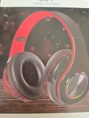 B39 WIRELESS HEADSETT Red And Black Noise Reduction Mic.