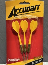 Accudart Brass Steel Tip Darts Set of 3 New Sealed Package