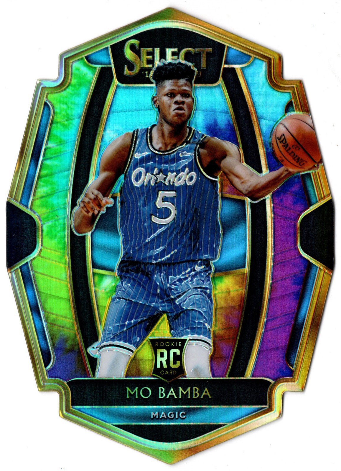2018-19 Panini Select Premier Level Tie Dye Die Cut Prizm MO BAMBA 152 #19/25 RC