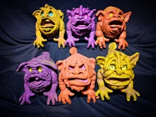 Vintage Boglins Lot Mattel 1987 Squeel Klang Shlurp Squawk Squidge Sponk Boglin