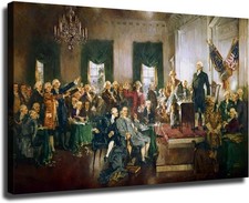 Signing of The Constitution of The US Bill of Rights Us History Poster Wall Art