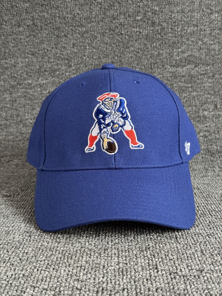 '47 Brand New England Patriots Throwback Dad Hat Strapback Blue NFL Ca