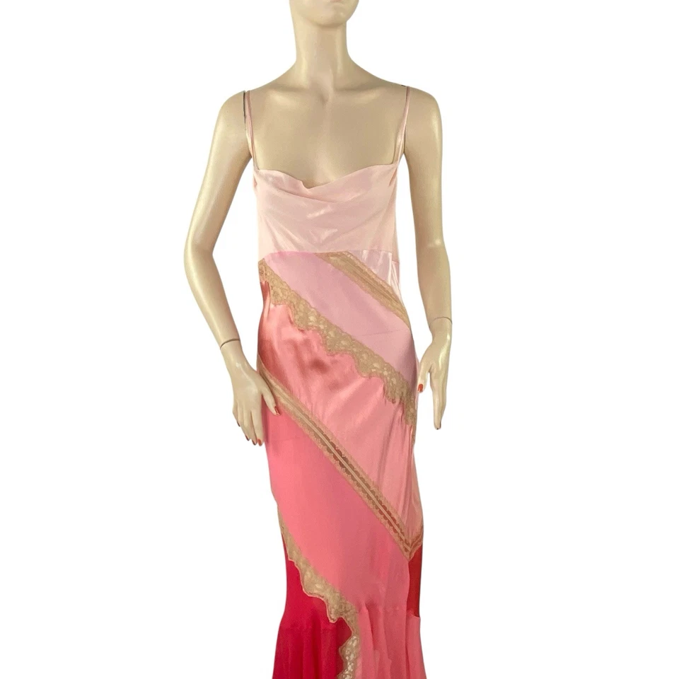 Maxi Vestido Sin Mangas Largo 100% Seda Victoria’s Secret De Colección Camisón Y2K 2003 Med. Foto 3 de 4