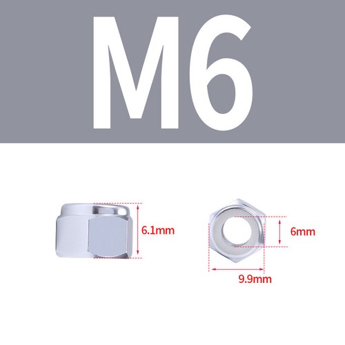Sicherungsmutter Aluminum DIN 985 Selbstsichernde Muttern Stoppmuttern M2 ~ M8 - Picture 70 of 82
