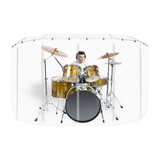 PENNZONI Drum Shield 5ft Acrylic Panels w/ Deflectors & Plastic Hinges
