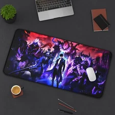 Anime Desk Mat, Solo Leveling Gaming Pad for Computer Desk, Large Mouse Pad,
