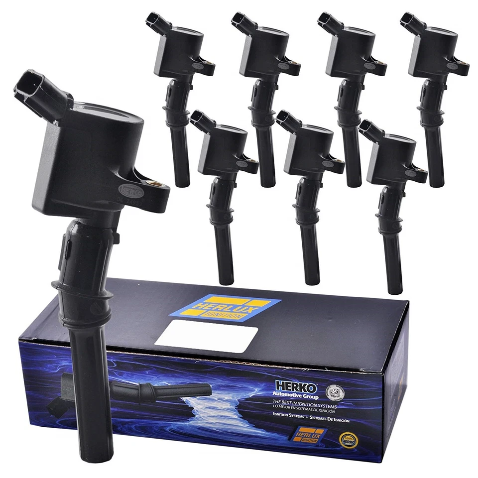 Juego de 8 bobinas de encendido Herko + 8 bujías BSH para Ford F150 2007 Foto 2 de 3
