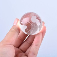 Crystal World Globe Frosted Glass Ball Photography Props 30mm