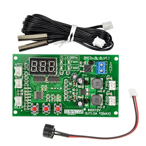 12V Dual Ways / PWM PC CPU Fan Digital Temperature Control Speed Controller - Picture 7 of 22