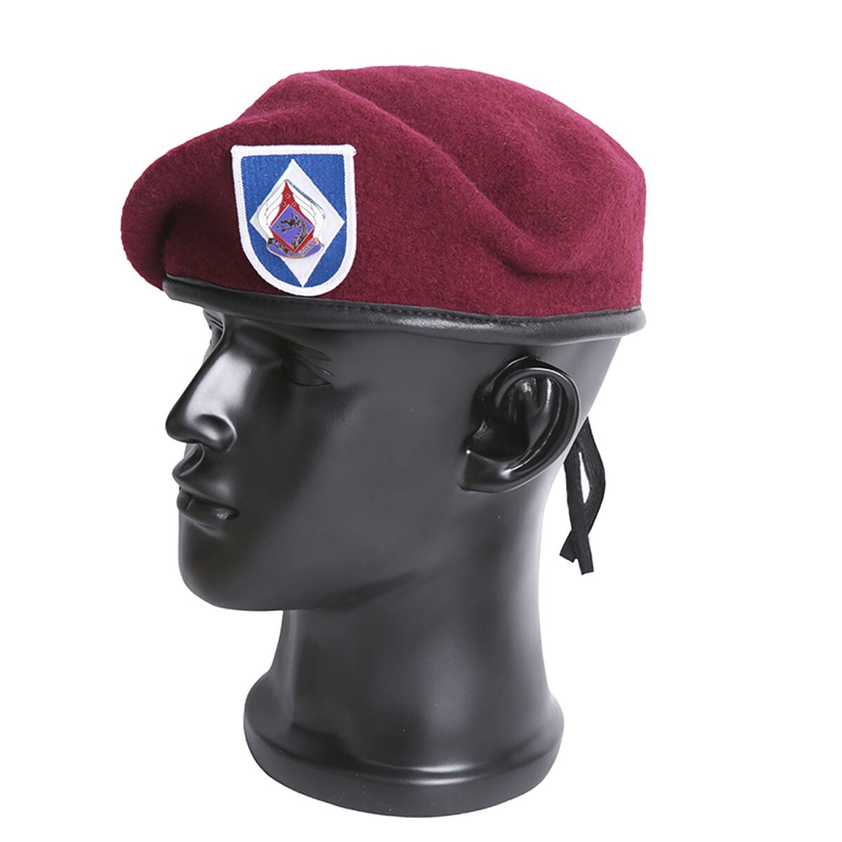 US Army Red Beret Hat Wool 18th Airborne Corps Beret Flash DUI US