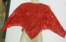 NWOT Pointed Liturgical Collar Red Faux Sequin Small Adult Church Praise Dance