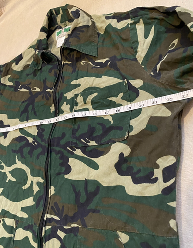 Vtg Game Winner Camo Coveralls Jumpsuit Large 42/44 Hunting Camouflage Paintball - Picture 11 of 19