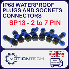 SP13 Waterproof IP68 Panel Mount Aviation Plugs and Socket Cable Connectors