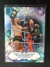 2021 Topps WWE Extreme Rules Silver Foilboard Cesaro Shinsuke Nakamura #90