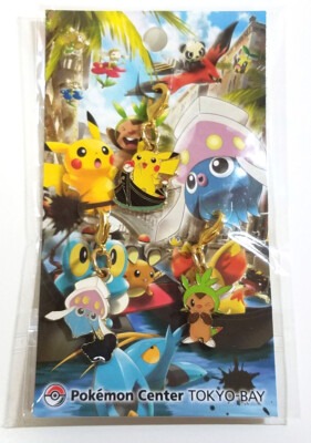 Pokemon Center Tokyo Bay Charm Set Of 3 Inkay Pikachu Chespin Ebay