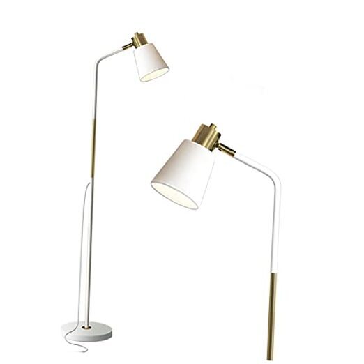 Floor Lamp, Industrial Floor Lamps for Living Rooms Rustic Farmhouse White