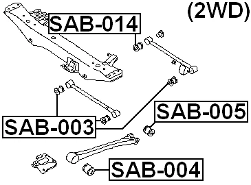BARRA DE CONTROL LATERAL BUJE DE BRAZO para Subaru IMPREZA 2000-2007 OEM: 20271-AA010 Foto 2 de 3