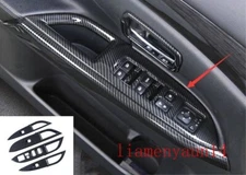 Carbon fiber Inner window switch panel Trim For Mitsubishi Outlander 2016-2019