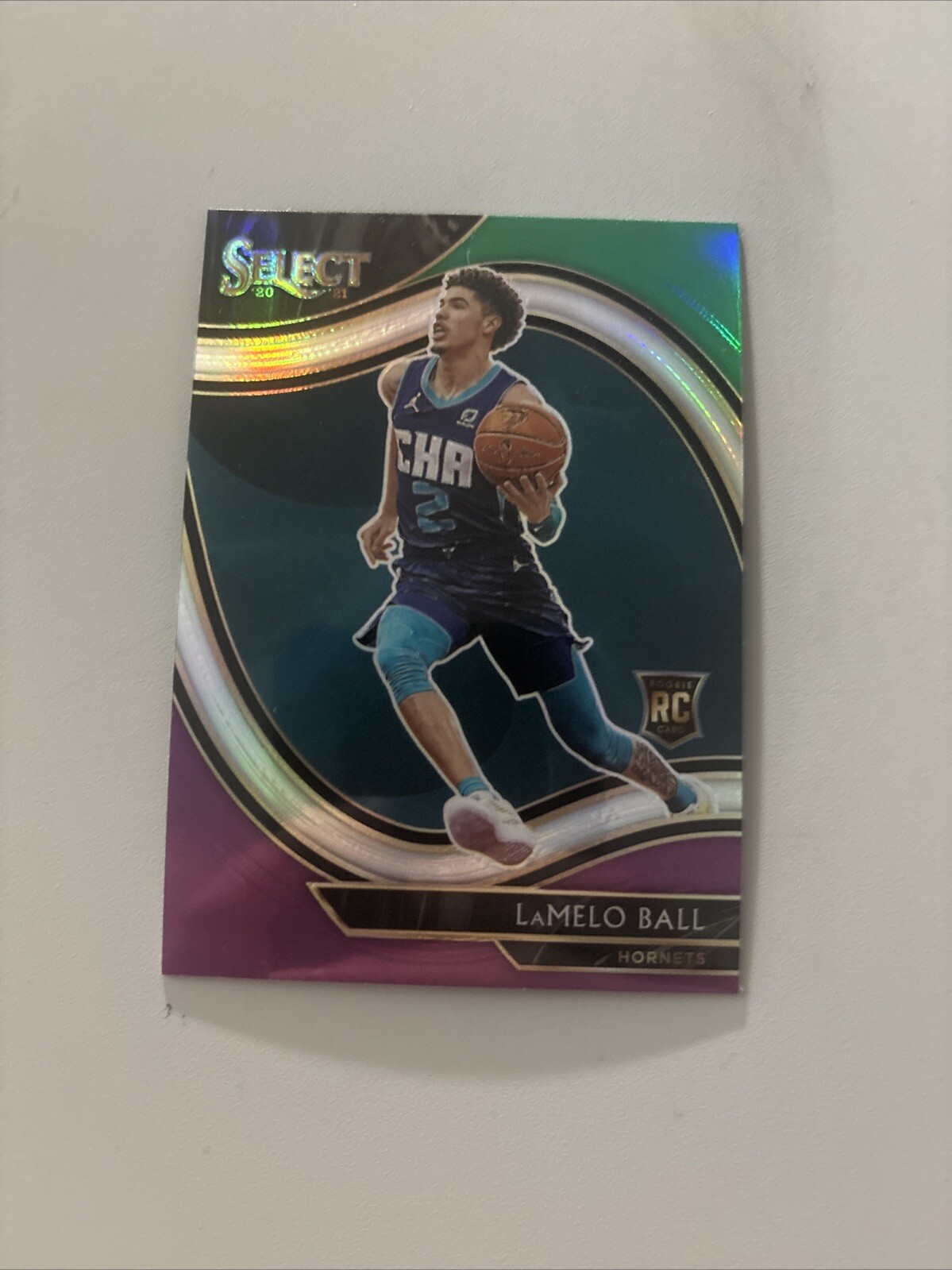 2020 Select Courtside Green White Purple Prizm Lamelo Ball Rookie Card SSP