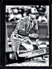 2019 Topps Big League Joey Rickard Artist Rendition /50 Black & White