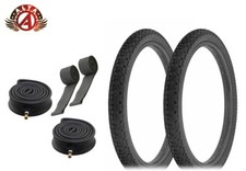 Alta BMX BICYCLE 20" x 1.95" JUMPER Black Knobby TIRES 6PC SET HEAVYDUTY TUBES.