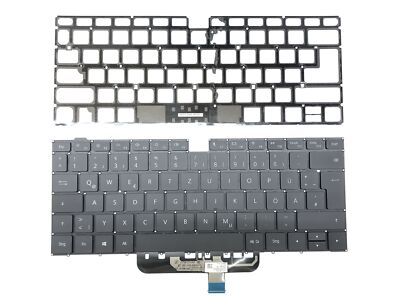 DE - Schwarz Tastatur Ohne Rahmen mit Beleuchtung für Huawei MateBook D 15