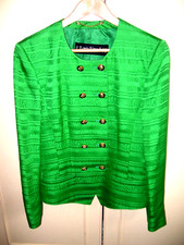 Louis Feraud Taylored Emerald Green Evening Jacket 34 Bust.