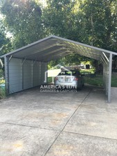 18 X 21 Metal Carport Garage Storage Building Installed For Sale