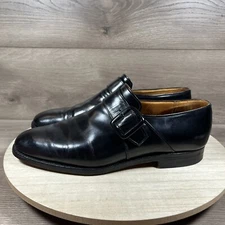 Church's Custom Grade Black Monk Strap Black Leather Shoes Mens Size 11