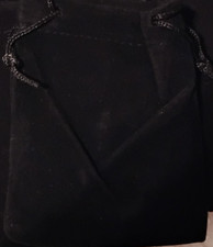 9 Jewelry Velvet Cloth Pouch Black Drawstring Small Bags 4x3"