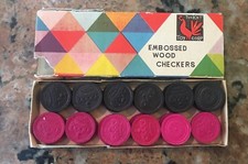 Luckett toy corporation embossed would checkers Japan 5.5  x 2  