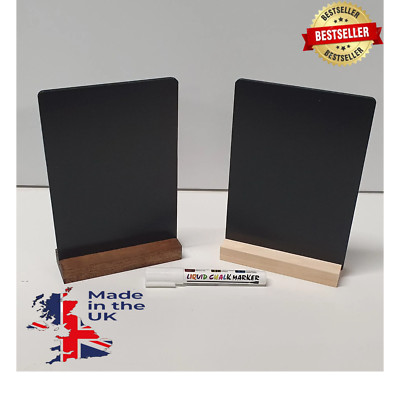 Tischplatte Tafel A5, Menübretter - Pub - Café - Hochzeit + kostenloser Stift (WB)