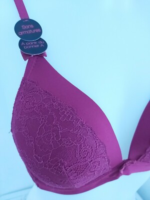 SALE!! BH 95 B ohne Bügel bordeaux