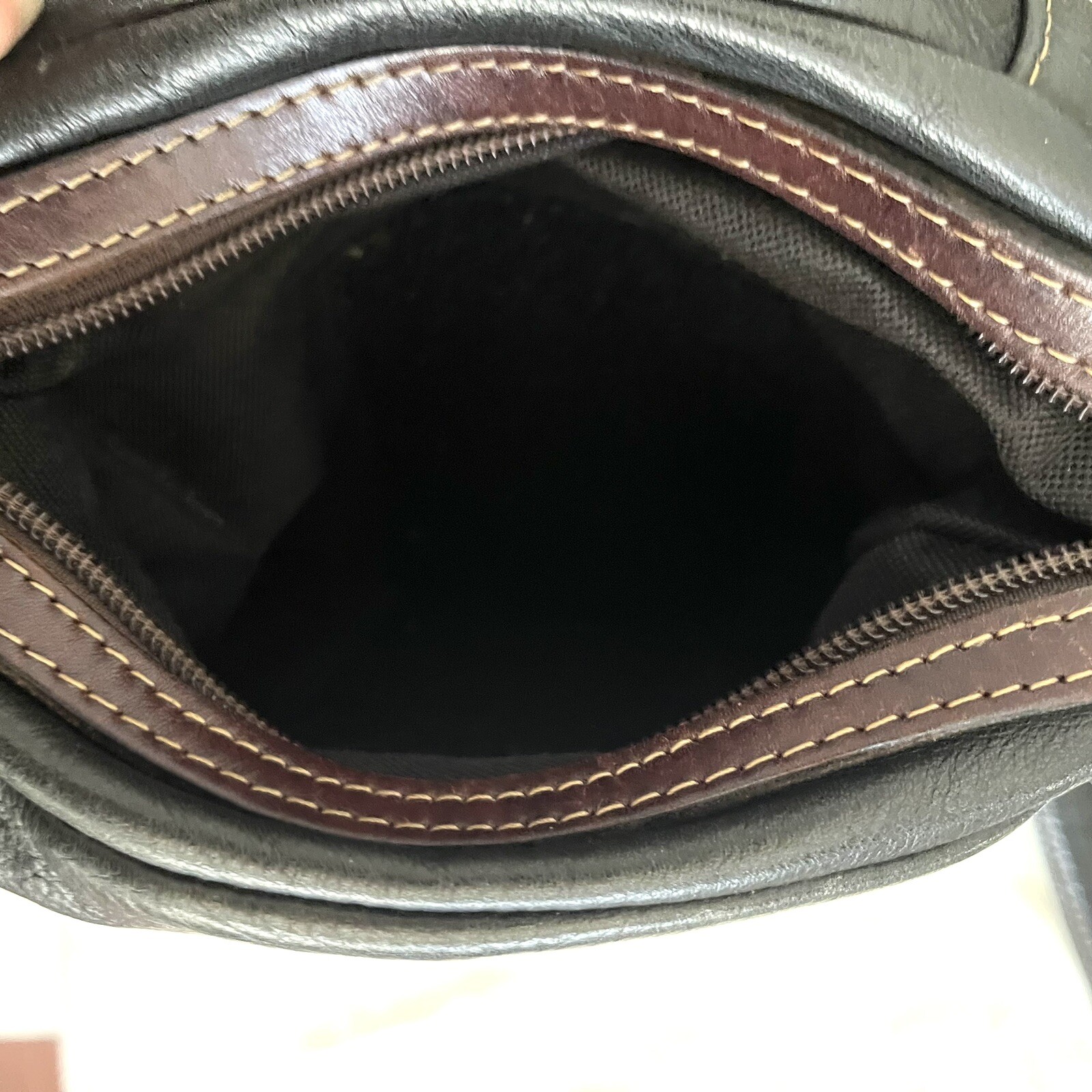 CORONADO Black & Brown Bison Leather Flap Concealed Bag eBay