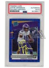 Justin Jefferson 2020 Optic RC Blue Scope Autograph Card #163 PSA/DNA (Yellow)
