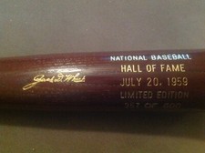 1959 HALL OF FAME Dodgers ZACK WHEAT HOF BAT RARE 357/500 RARE NM W/Original bag