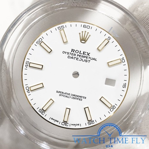 Rolex OYSTER PERPETUAL DATEJUST 41 Orologio Quadrante Bianco Index per  126333 \u0026 126303 | eBay