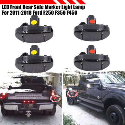 Smoked LED Side Marker Light Lamp For 2011-2018 Ford F250 F350 F450 Super Duty