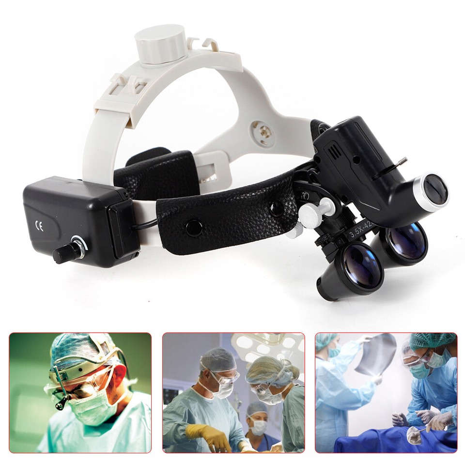 Dental 3.5x Surgical Binocular Loupes Medical Headband Magnifier