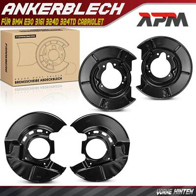 4x Spritzblech Bremsscheibe Vorne Hinten für BMW E30 316i 324d 324td Cabriolet