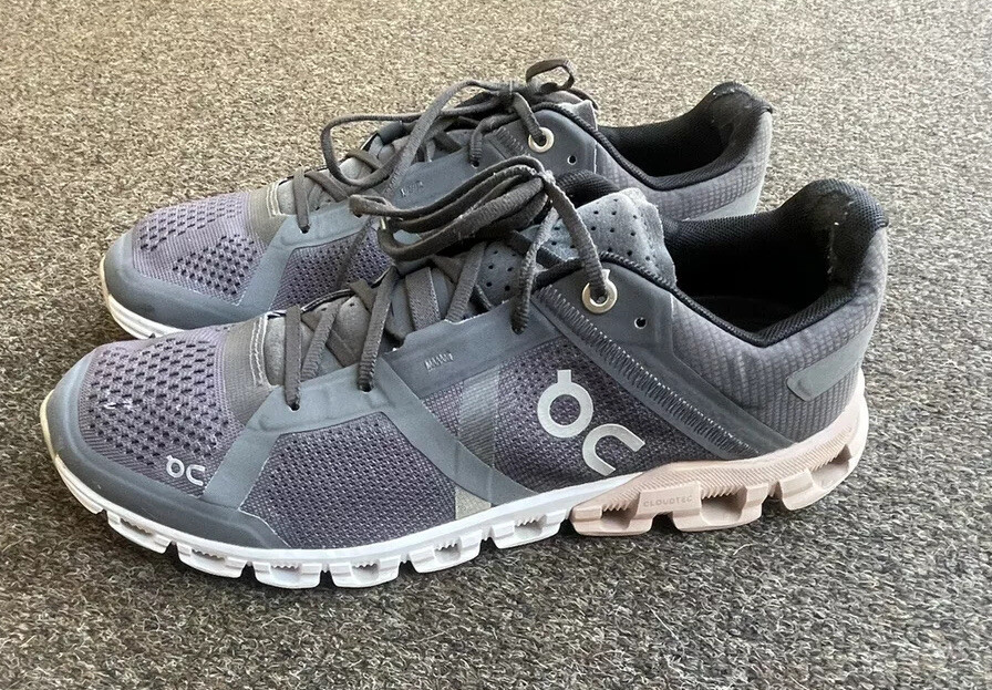 On Cloud Women's, Rock/Rose Running Shoes, Sz Grey