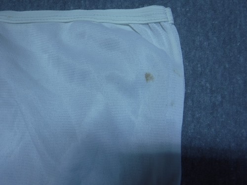 Vintage NWT Panty White Double Gusset Acetate Size 6 M Weak Elastic & Spots 1b - Picture 6 of 9