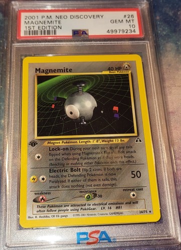 Magnemite (1st Edition) graded PSA 10 for sale on eBay