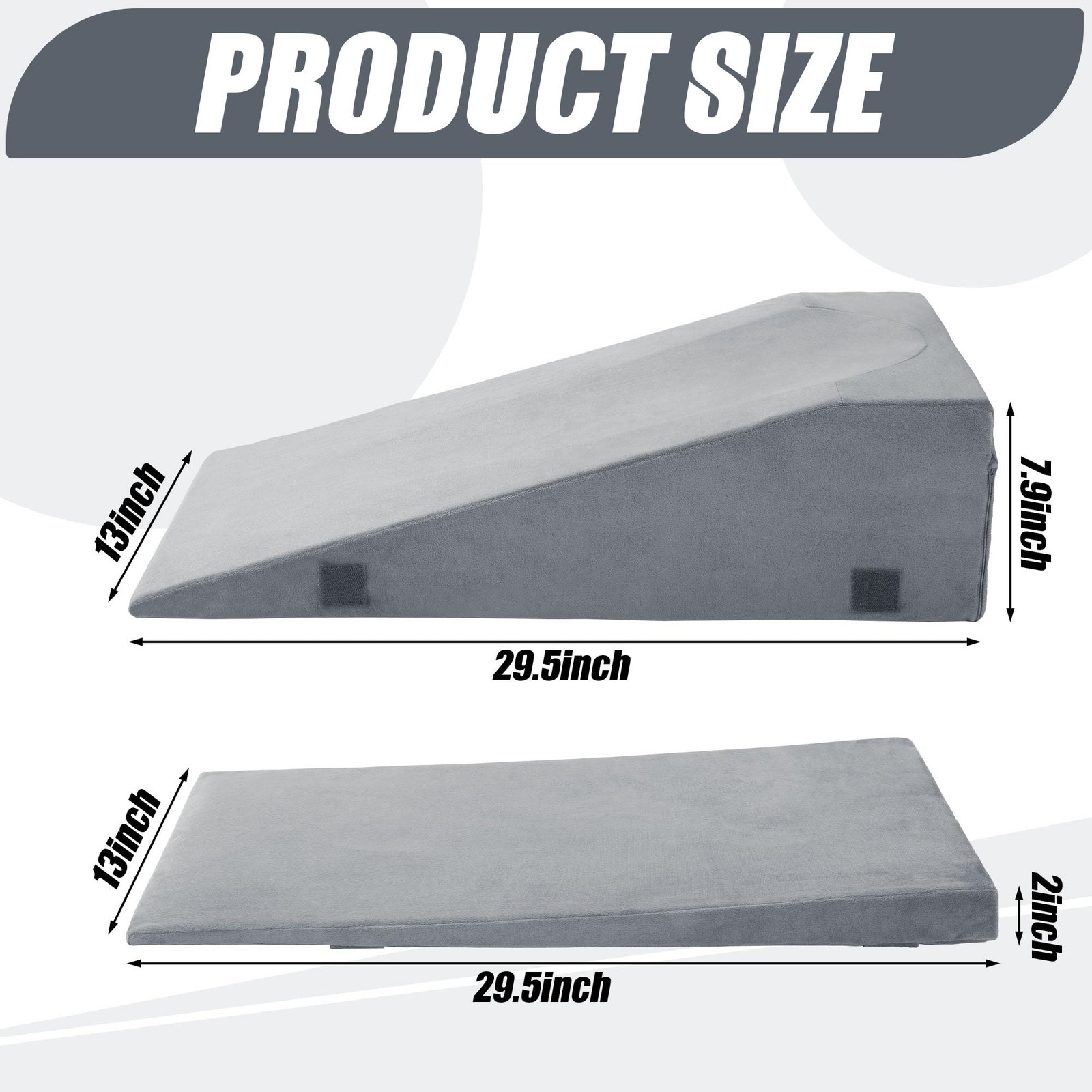 ROYALAY Leg Elevation Pillows for After Surgery, Adjustable Height Knee Surge...